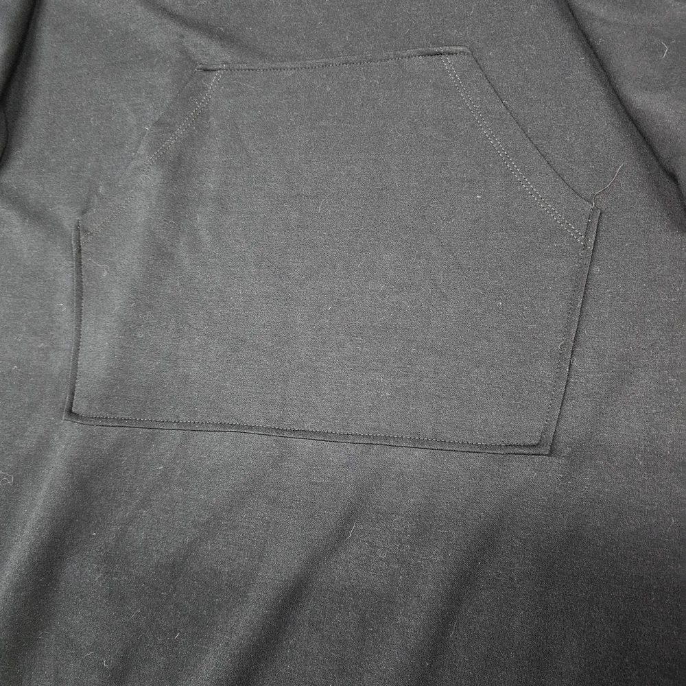 Soyaconcept Black Sweatshirt Dress with Pockets & Drawstring Hoodie, Size XL - Picture 2 of 8